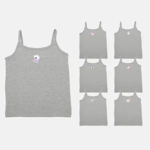 Girl's Slips | Soft Elastic Shoulder To Adjust Length | 7 Pack