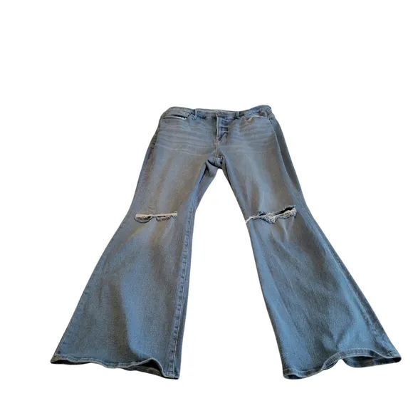 Good American Distressed Flare Jeans – Size 18 – Excellent Condition!