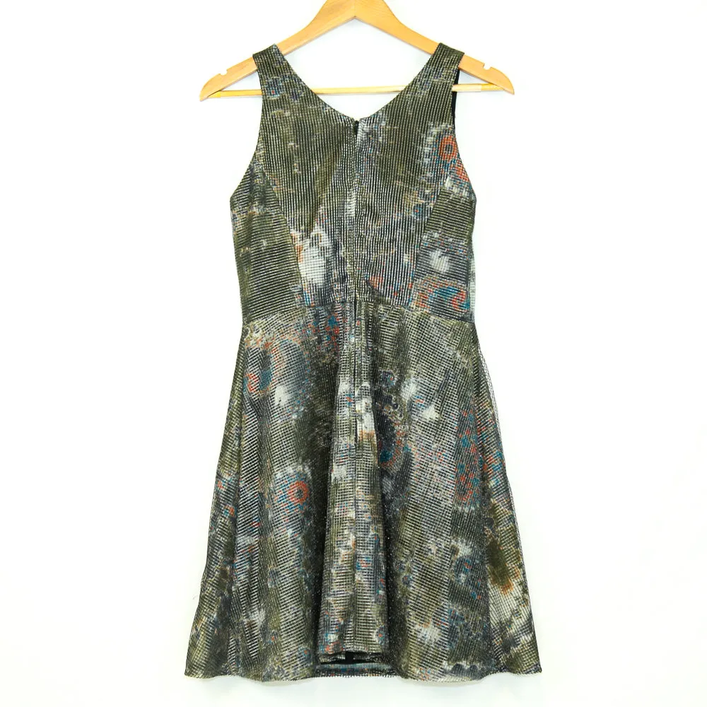 Grey Fishnet Overlay Tent Dress (Raymond)