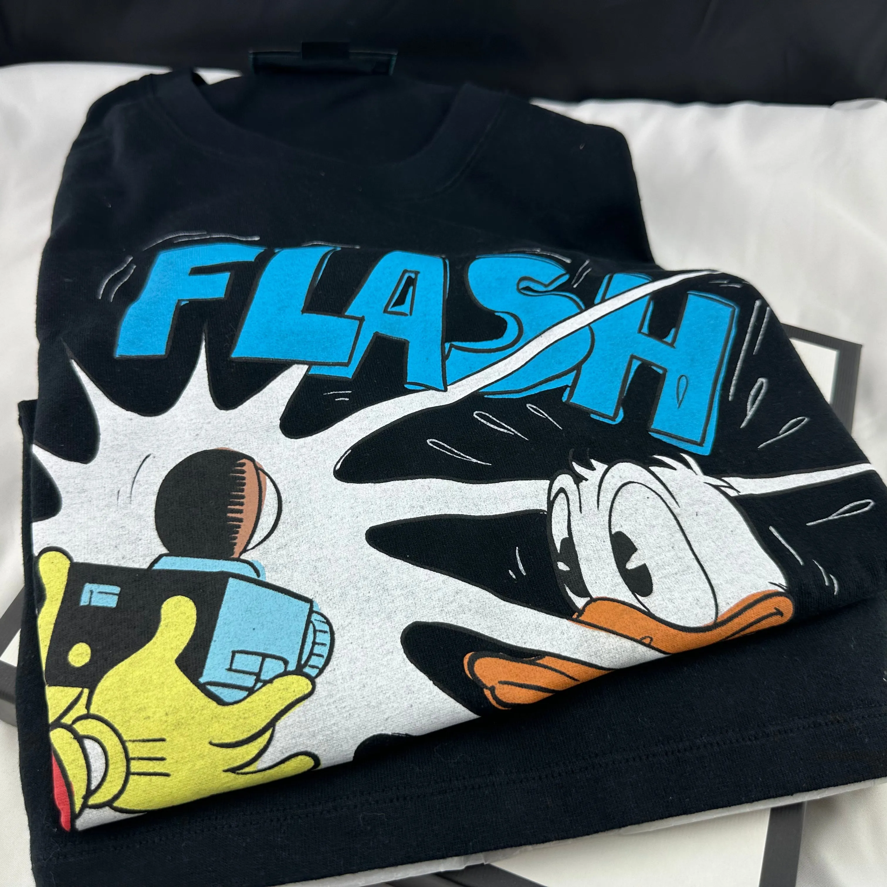 Gucci x Disney Oversized Donald Duck Cotton Black T-Shirt