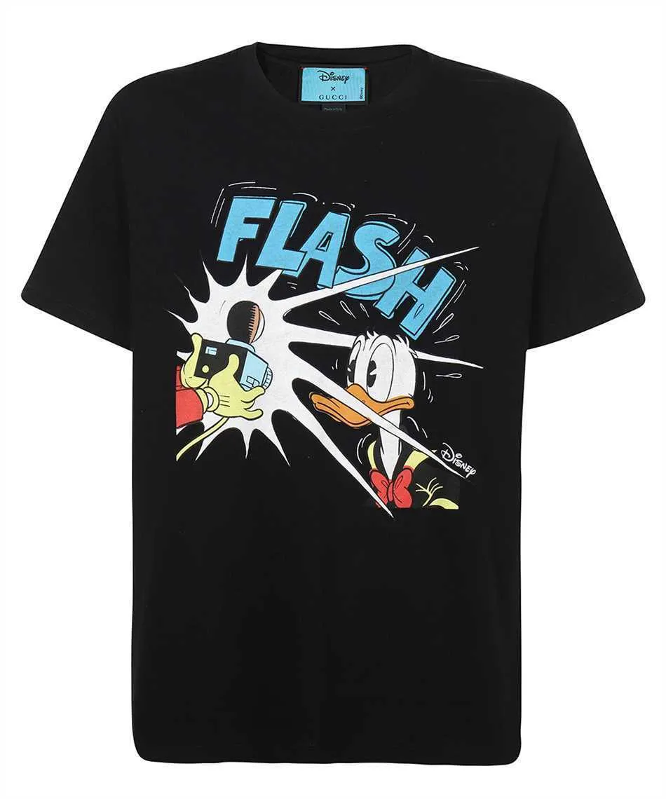 Gucci x Disney Oversized Donald Duck Cotton Black T-Shirt