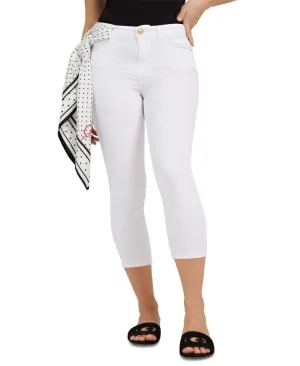 Guess Womens 1981 Capri Jeans W2GA74W77RE Pure White 27