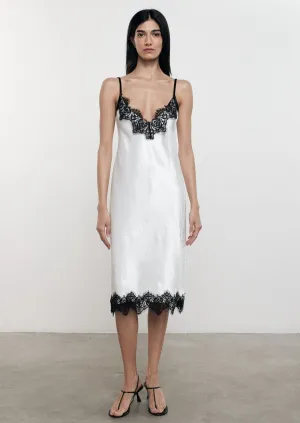 Hammered Satin Slip Dress