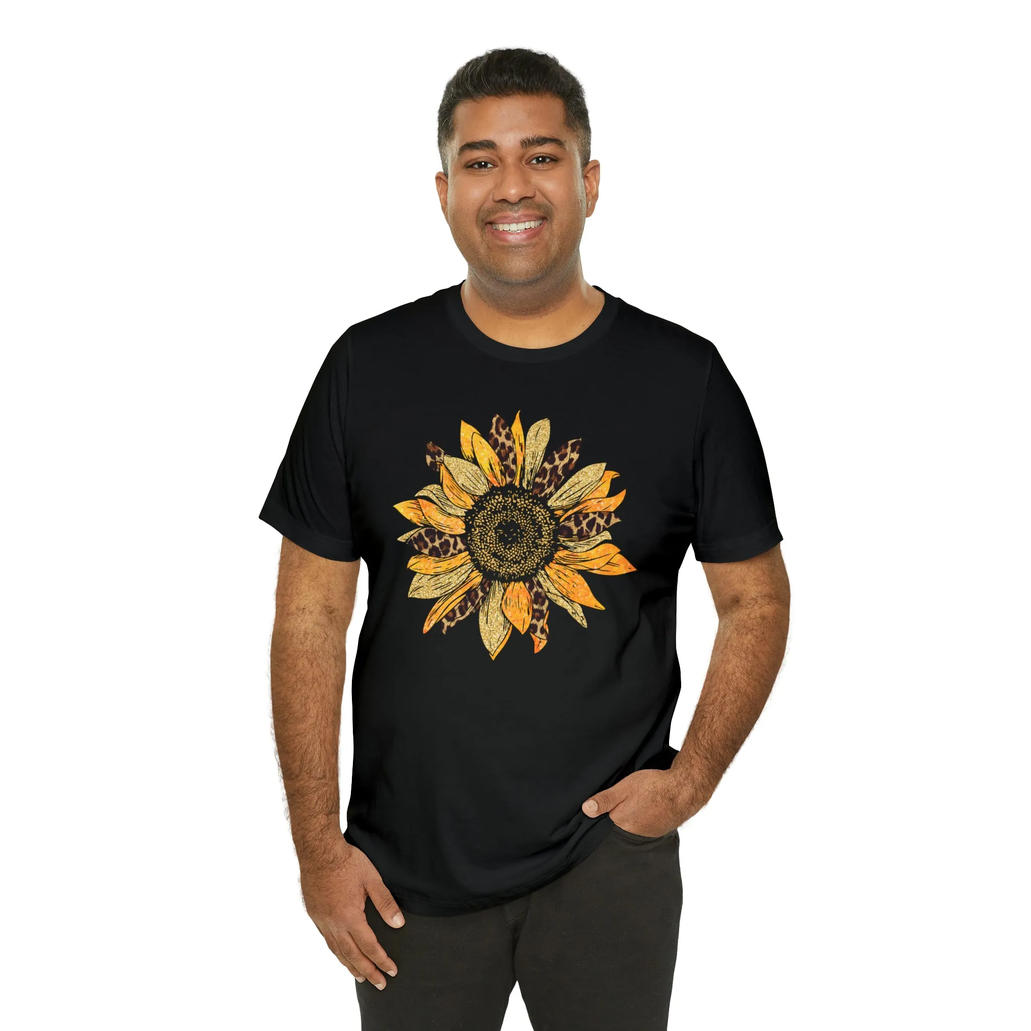 Hazel Blues® |  Sunflower Leopard Graphic Tee