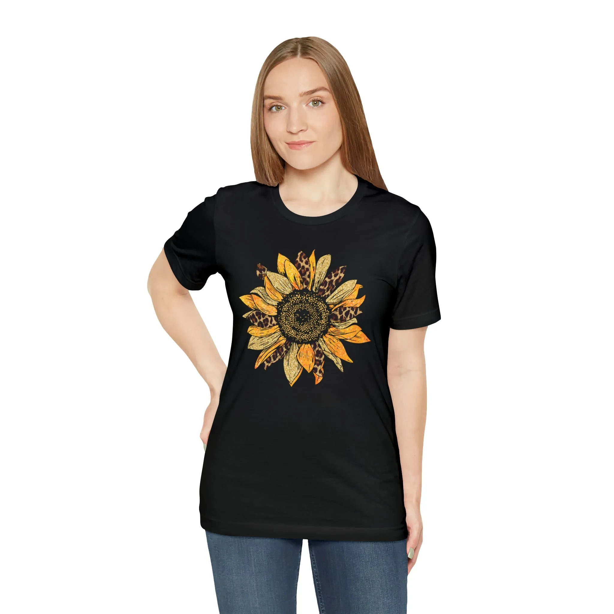 Hazel Blues® |  Sunflower Leopard Graphic Tee