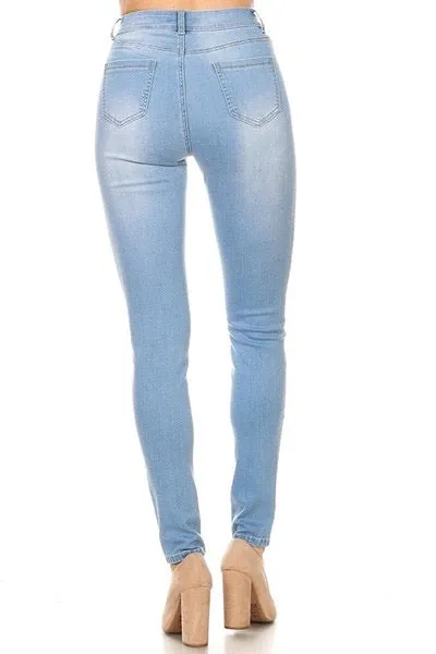 High Waist Light Skinny Jeans