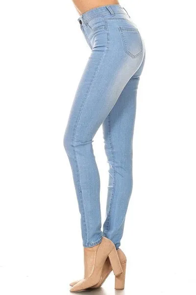 High Waist Light Skinny Jeans