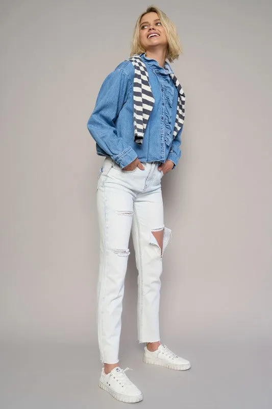 High Waist Ripped Jeans