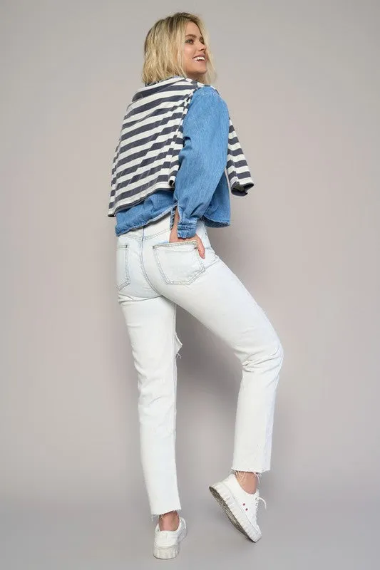High Waist Ripped Jeans