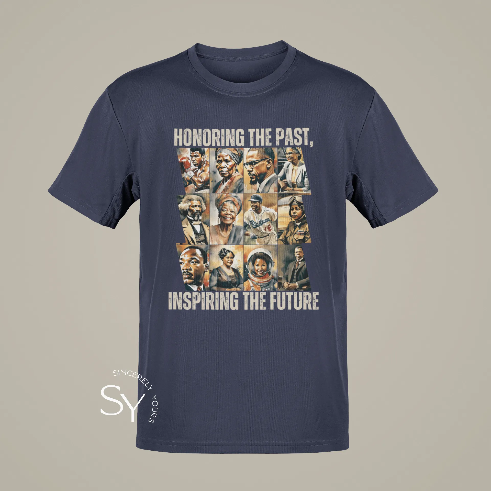 Honoring the past, inspiring the future T-shirt (color)