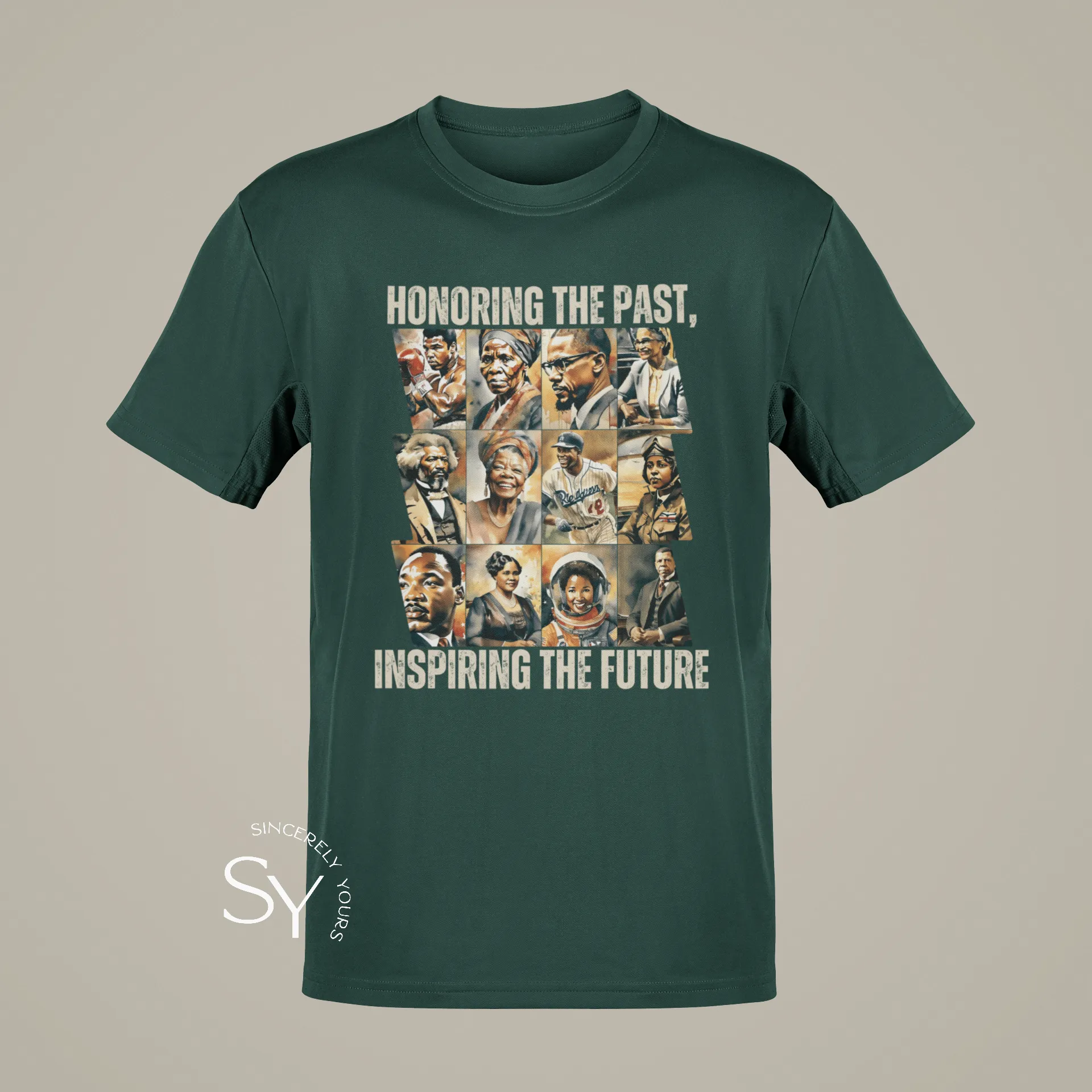 Honoring the past, inspiring the future T-shirt (color)