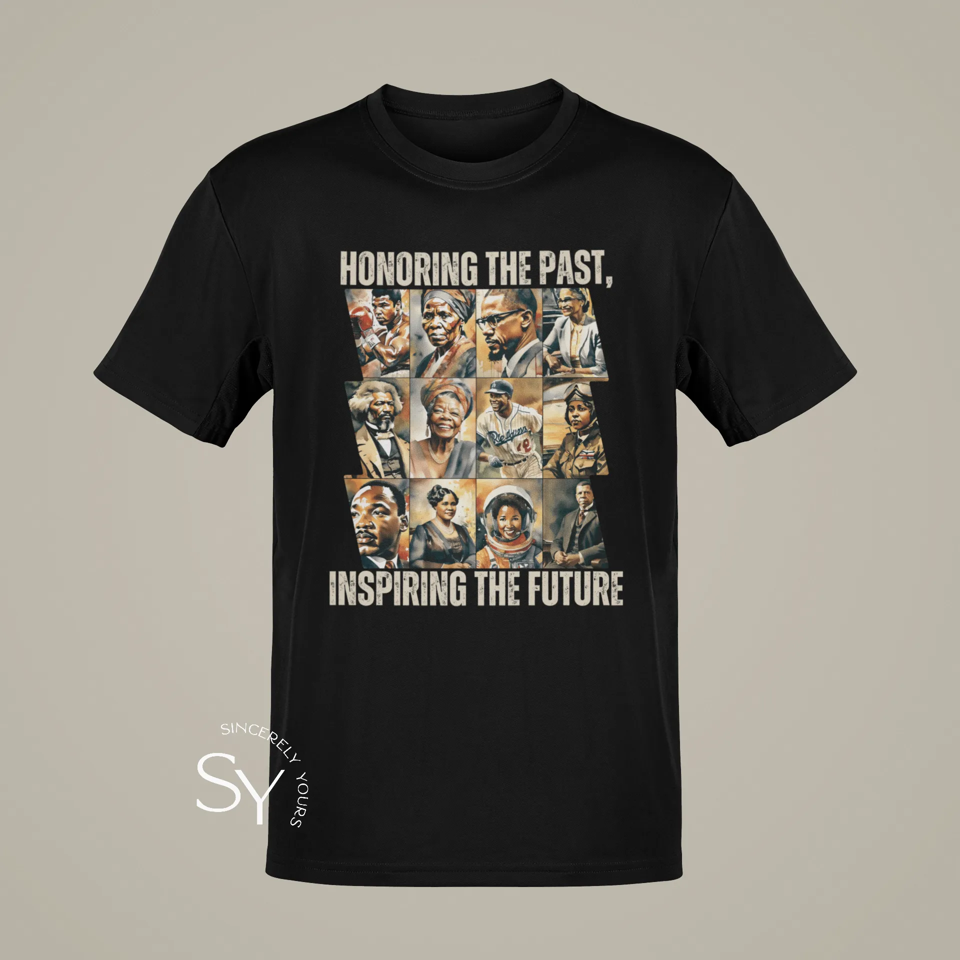 Honoring the past, inspiring the future T-shirt (color)