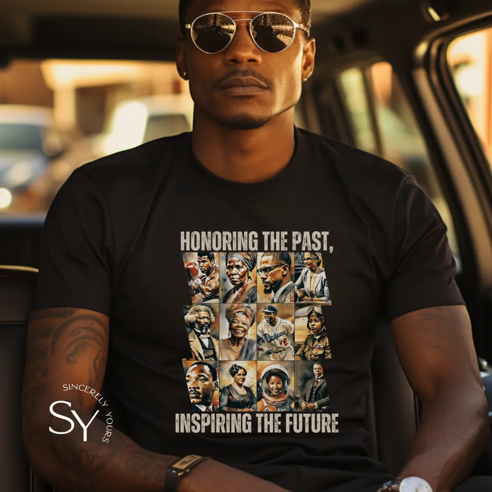 Honoring the past, inspiring the future T-shirt (color)