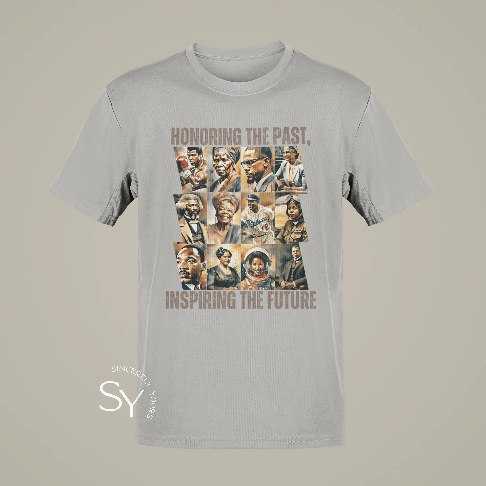 Honoring the past, inspiring the future T-shirt (color)