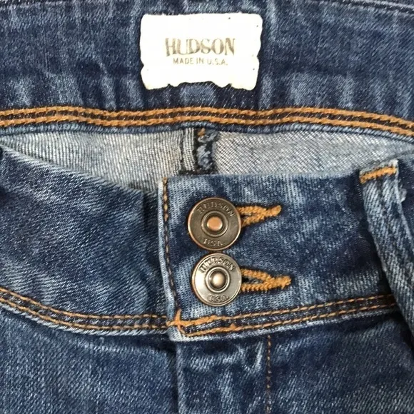 Hudson Collin Skinny Flap Pocket Medium Wash Jeans size 28