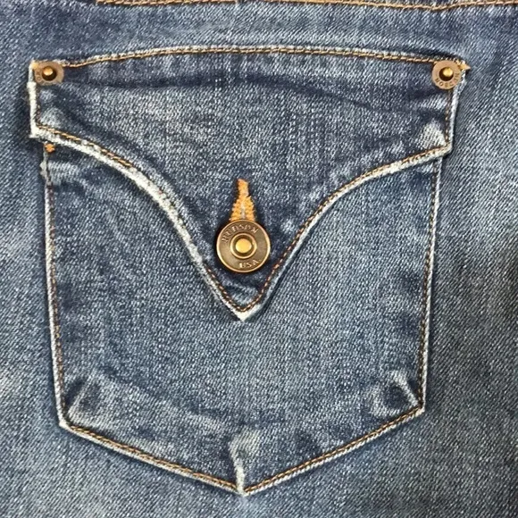Hudson Collin Skinny Flap Pocket Medium Wash Jeans size 28