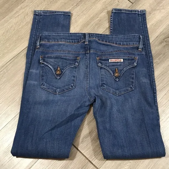 Hudson Collin Skinny Flap Pocket Medium Wash Jeans size 28