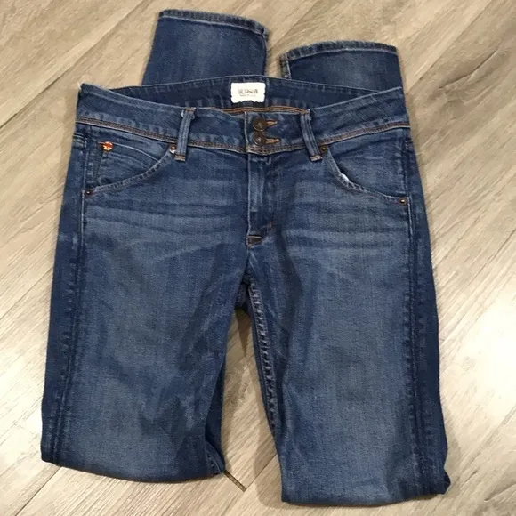 Hudson Collin Skinny Flap Pocket Medium Wash Jeans size 28