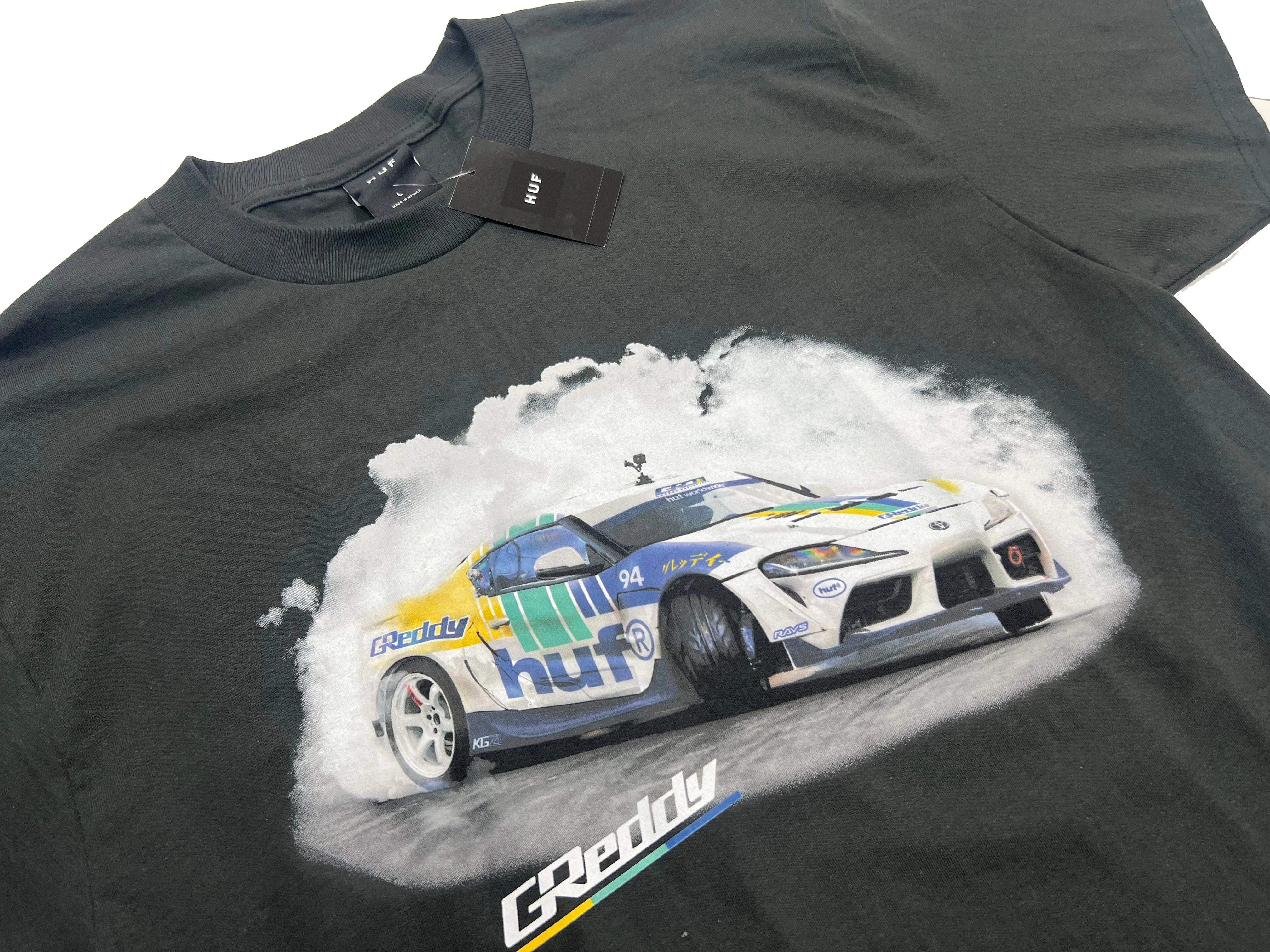 HUF x GReddy Racing Performance (oversized) Tee - Washed Black
