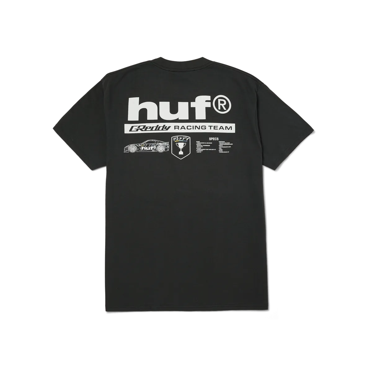 HUF x GReddy Racing Performance (oversized) Tee - Washed Black