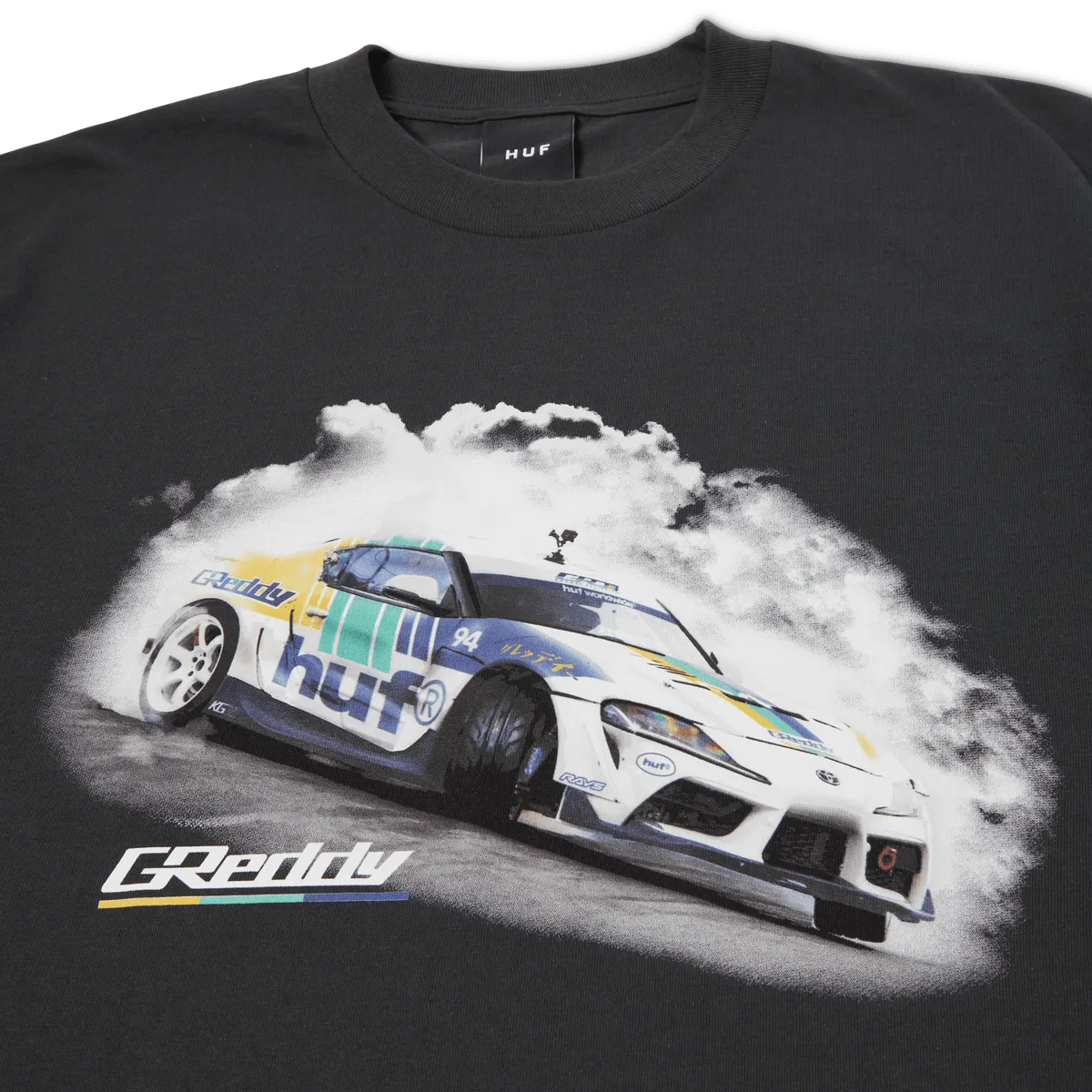 HUF x GReddy Racing Performance (oversized) Tee - Washed Black