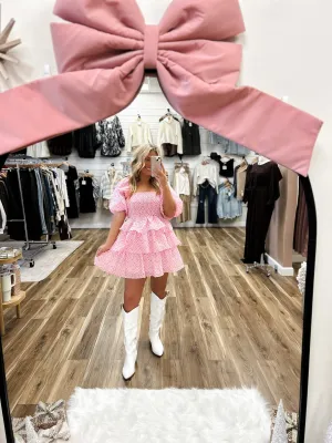 Iris Pink Floral Mini Dress