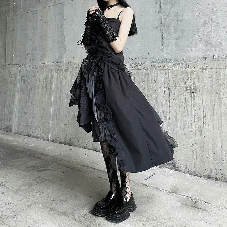 Irregular Lace Slip Dress UB98561