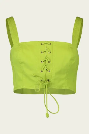 Isla Sleeveless Crop Top in Lichen