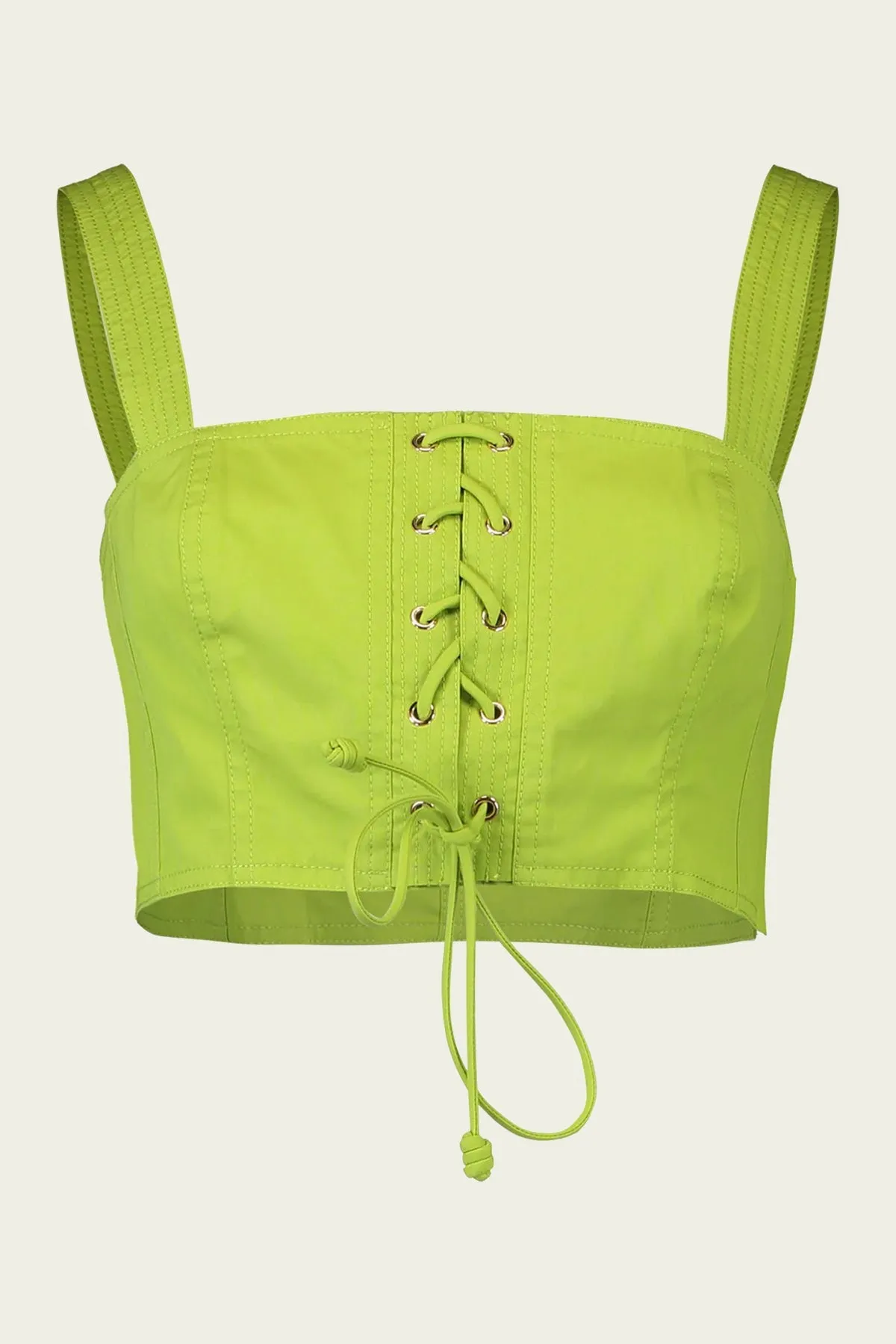 Isla Sleeveless Crop Top in Lichen