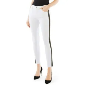 J Brand Alana High-Rise Crop Skinny Jeans - Zebra Print Stripe, Size 28