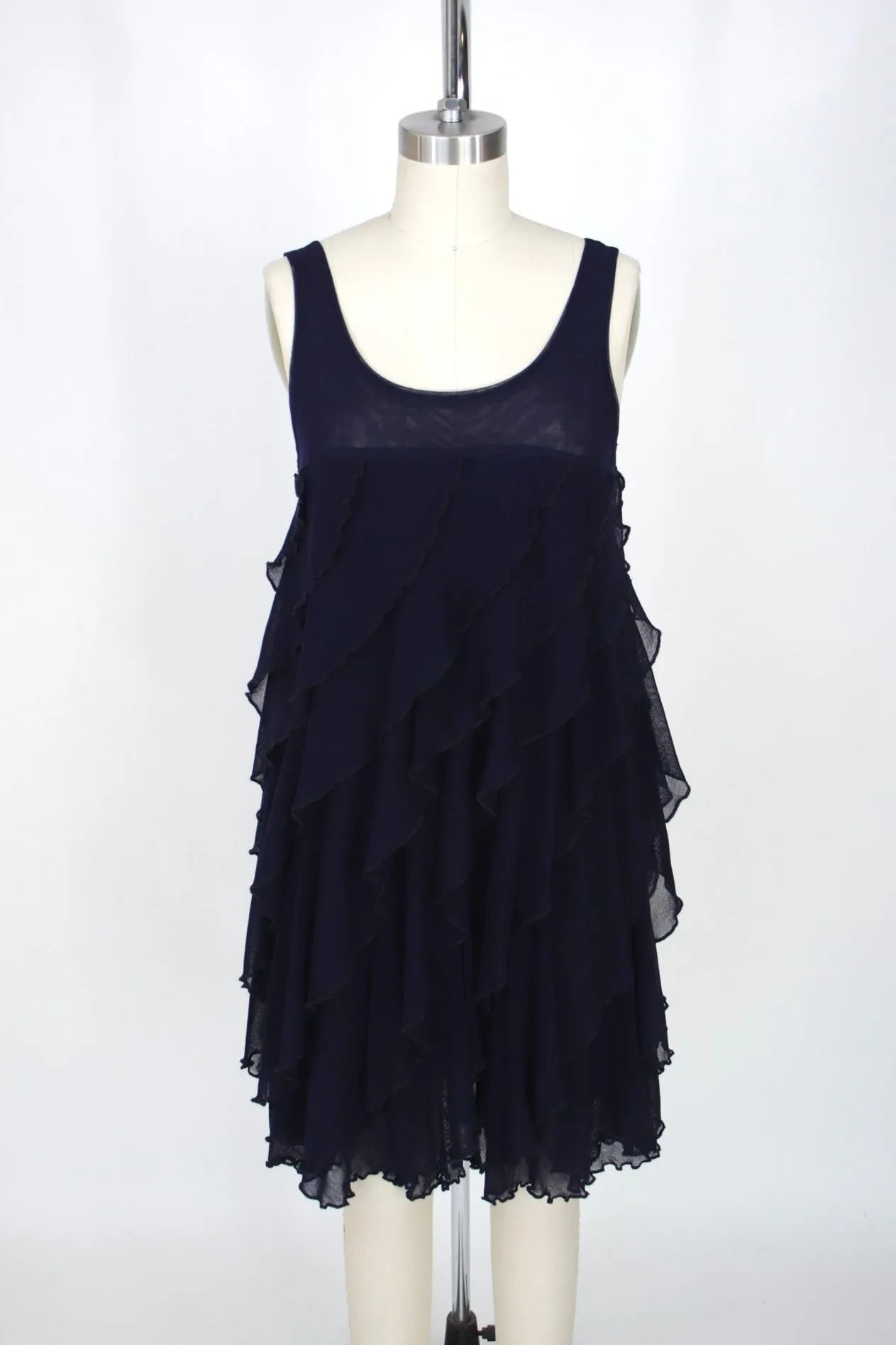 Jean Paul Gaultier Soleil Mesh Ruffle Dress