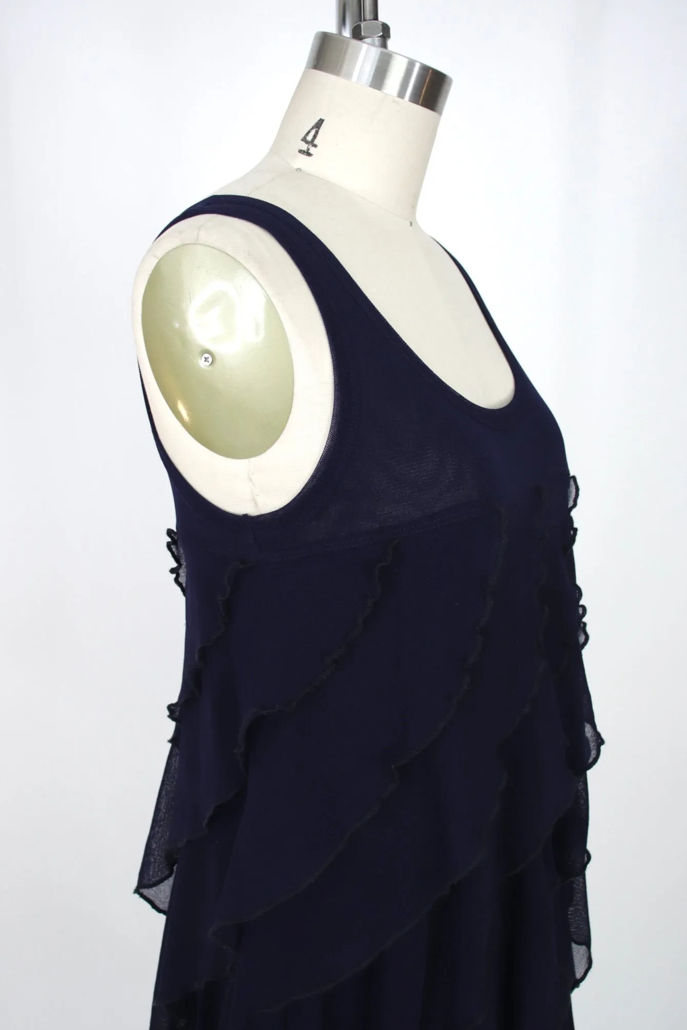 Jean Paul Gaultier Soleil Mesh Ruffle Dress