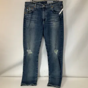 Jeans Skinny By Adriano Goldschmied In Blue Denim, Size: 14