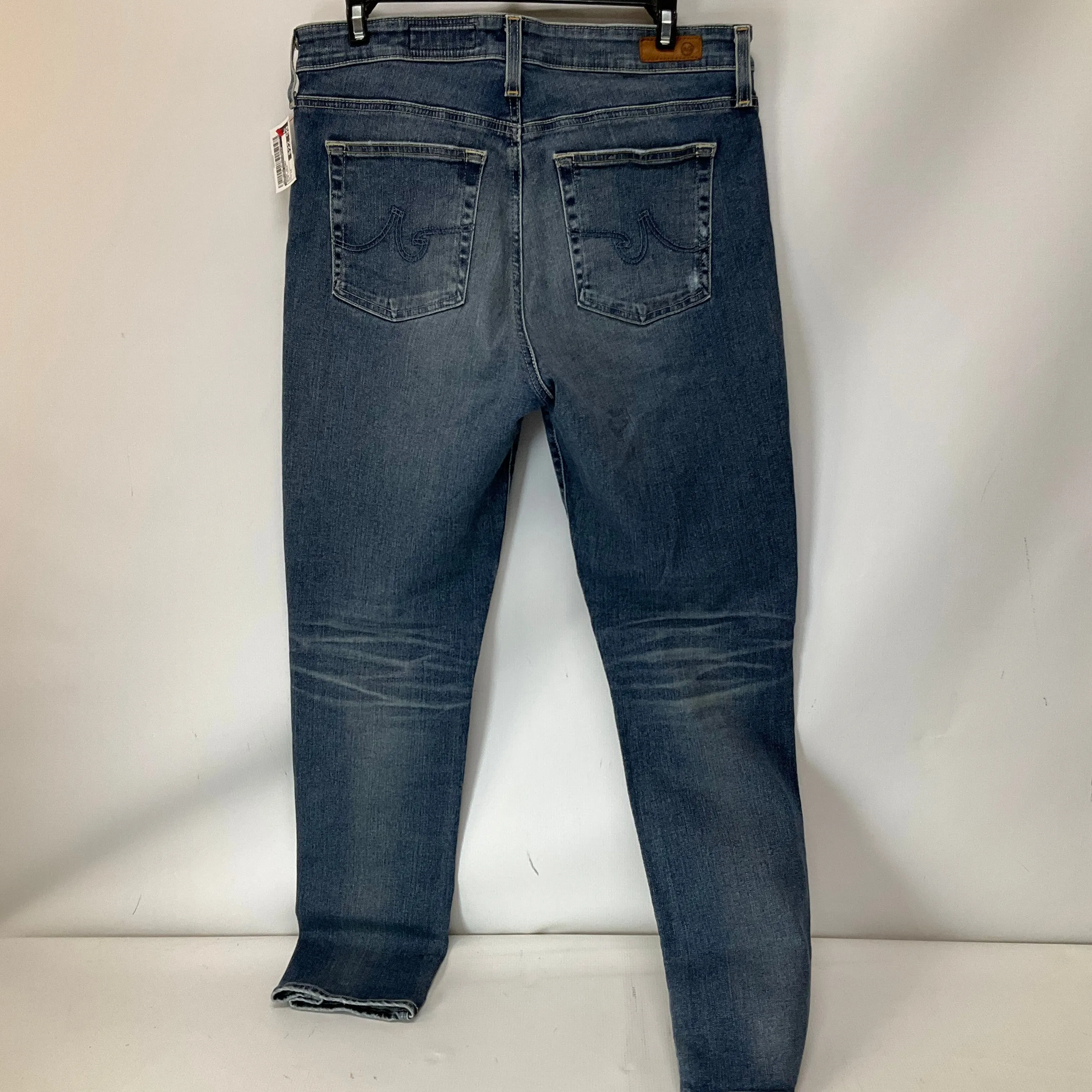 Jeans Skinny By Adriano Goldschmied In Blue Denim, Size: 14