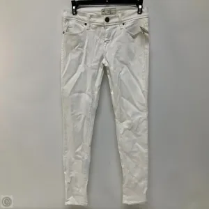 Jeans Skinny By Free People In White Denim, Size: 0