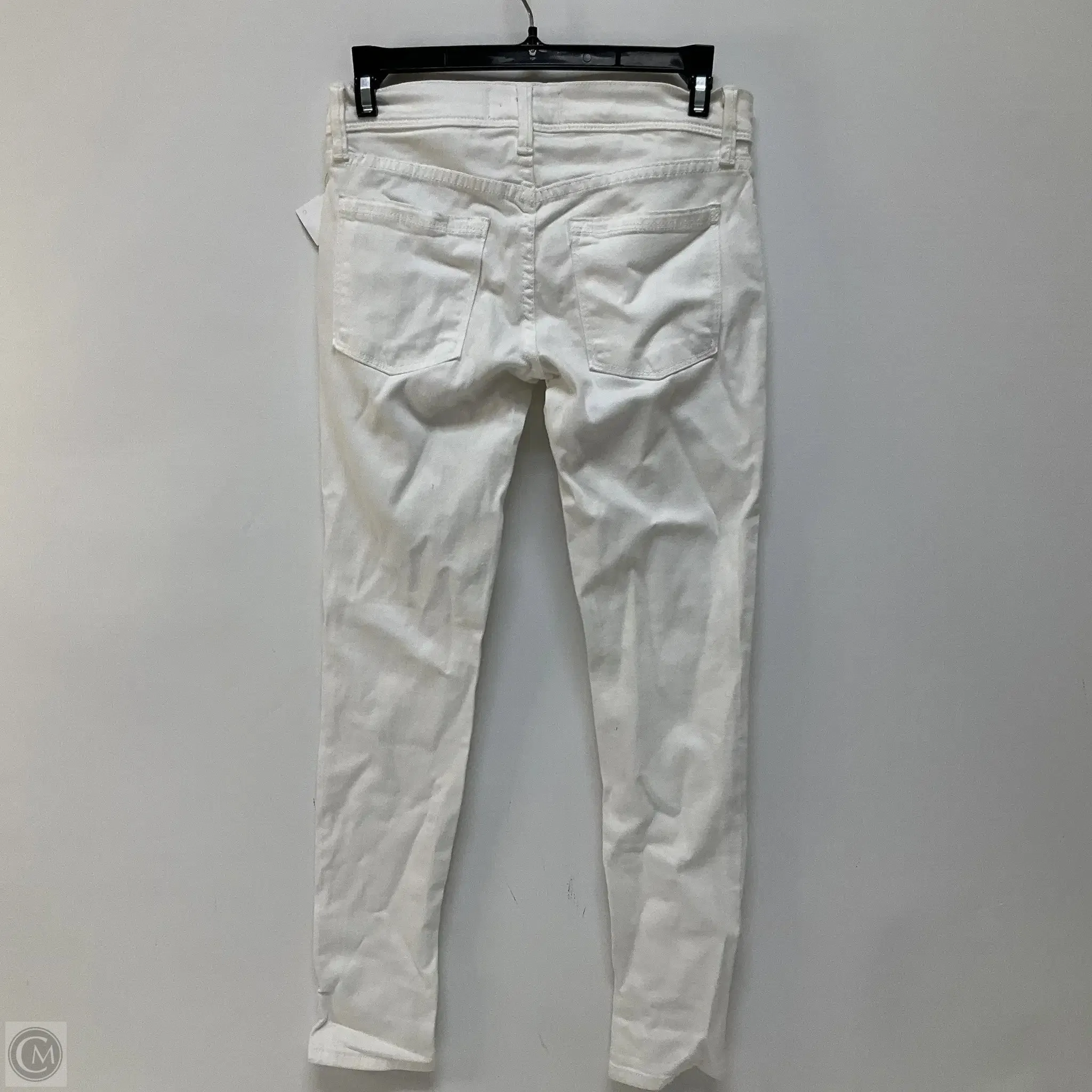 Jeans Skinny By Free People In White Denim, Size: 0