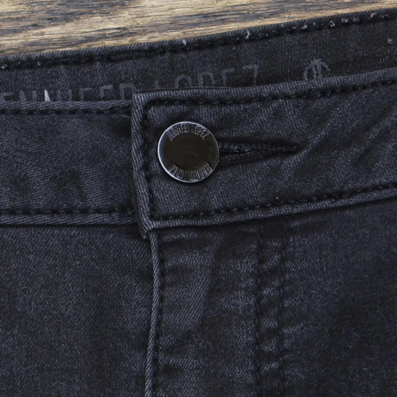 Jennifer Lopez Womens Stretch 5-Pocket Skinny Jeans Black 12P Short