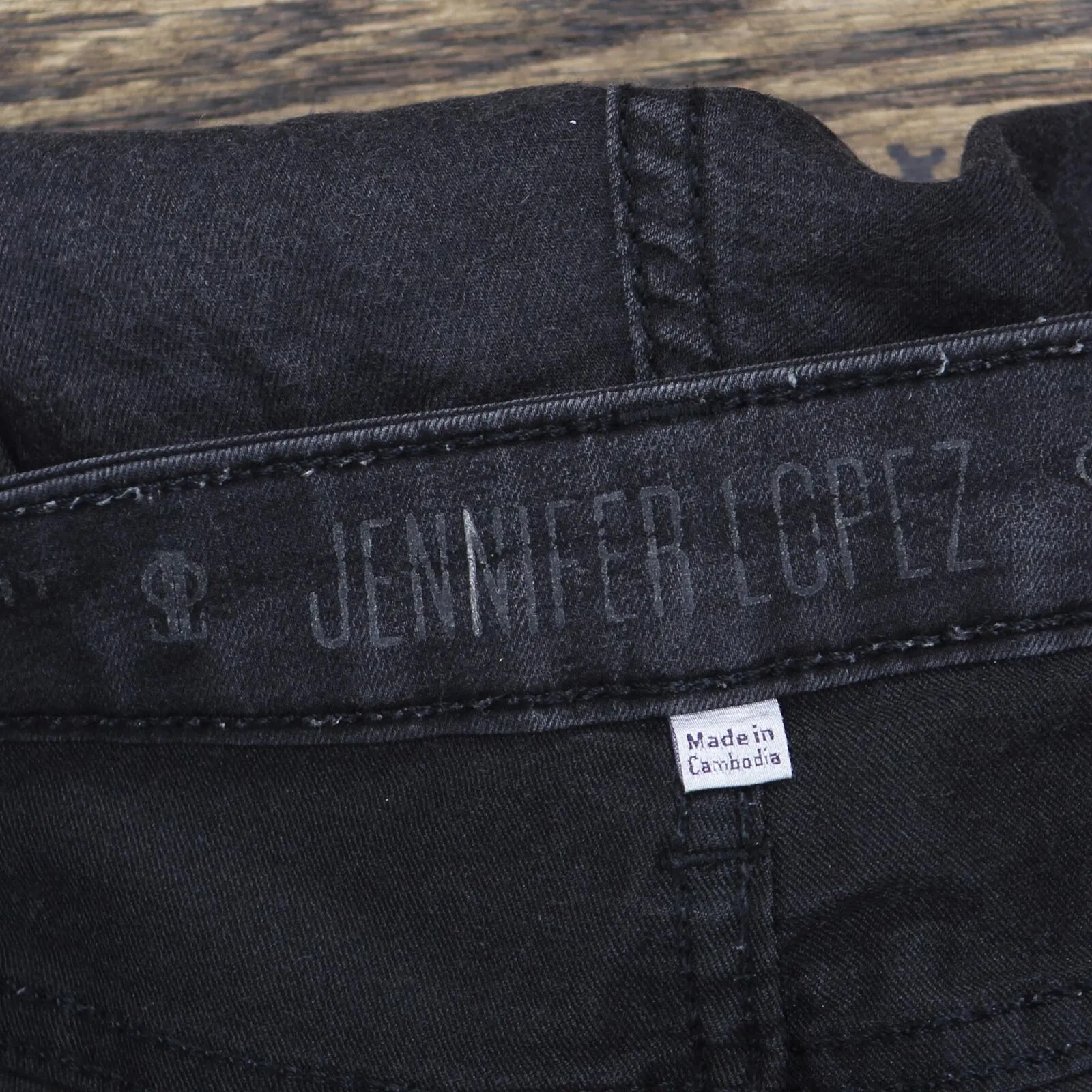 Jennifer Lopez Womens Stretch 5-Pocket Skinny Jeans Black 12P Short
