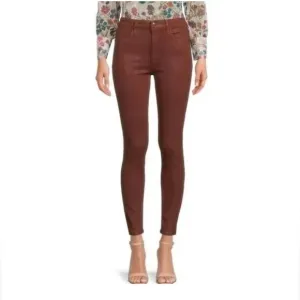 Joes Jeans High rise Skinny Saddleback Coated Burnt Orange