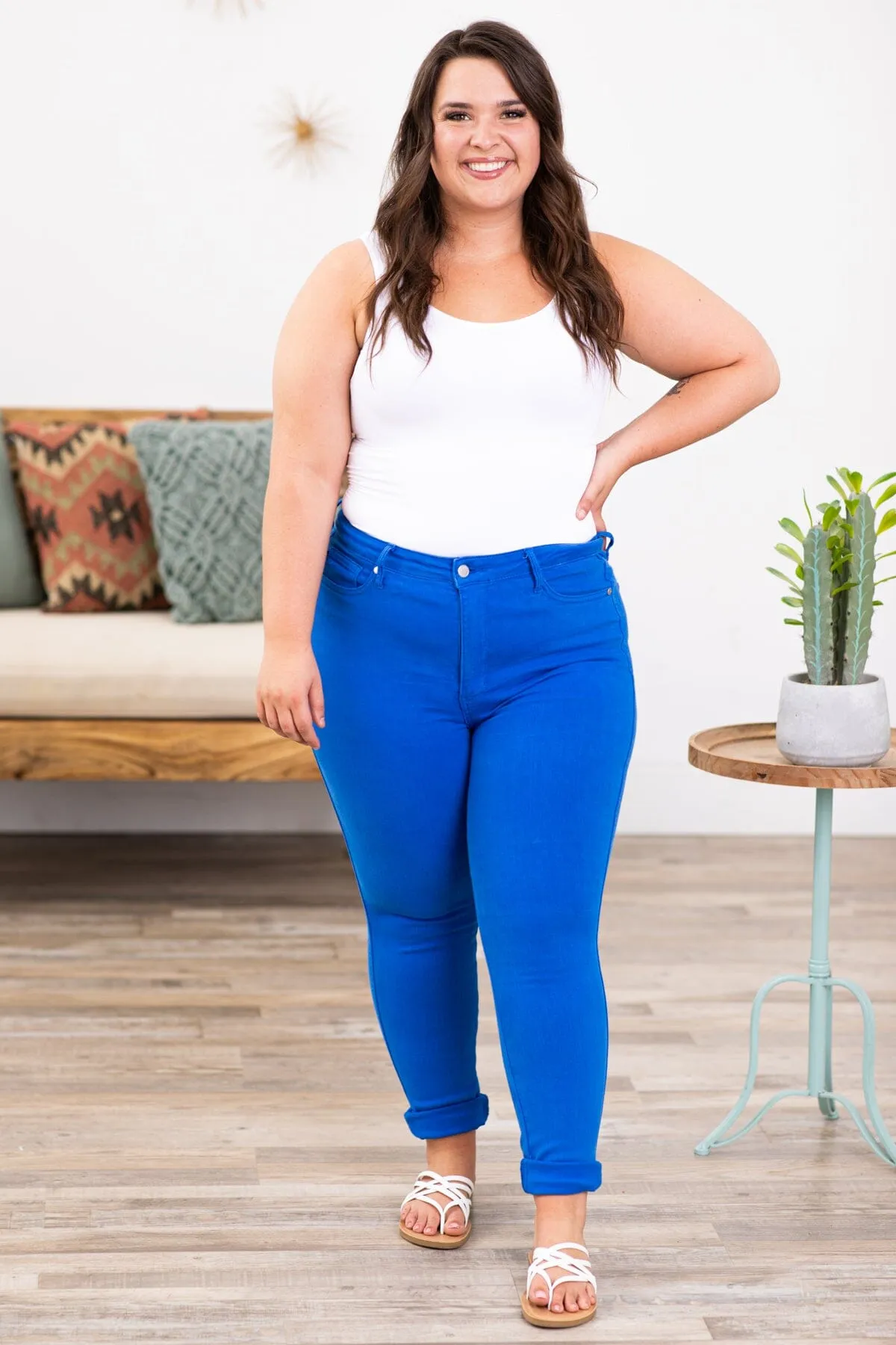 Judy Blue Cobalt Tummy Control Skinny Jeans