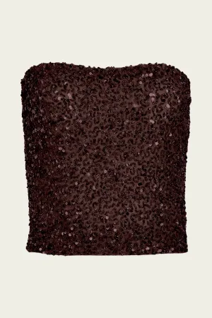 Kala Sequin Top in Earth