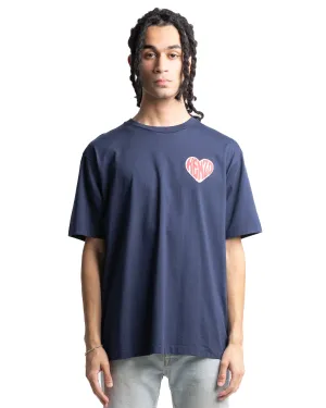 Kenzo Heart Graphic Logo Tee Midnight Blue