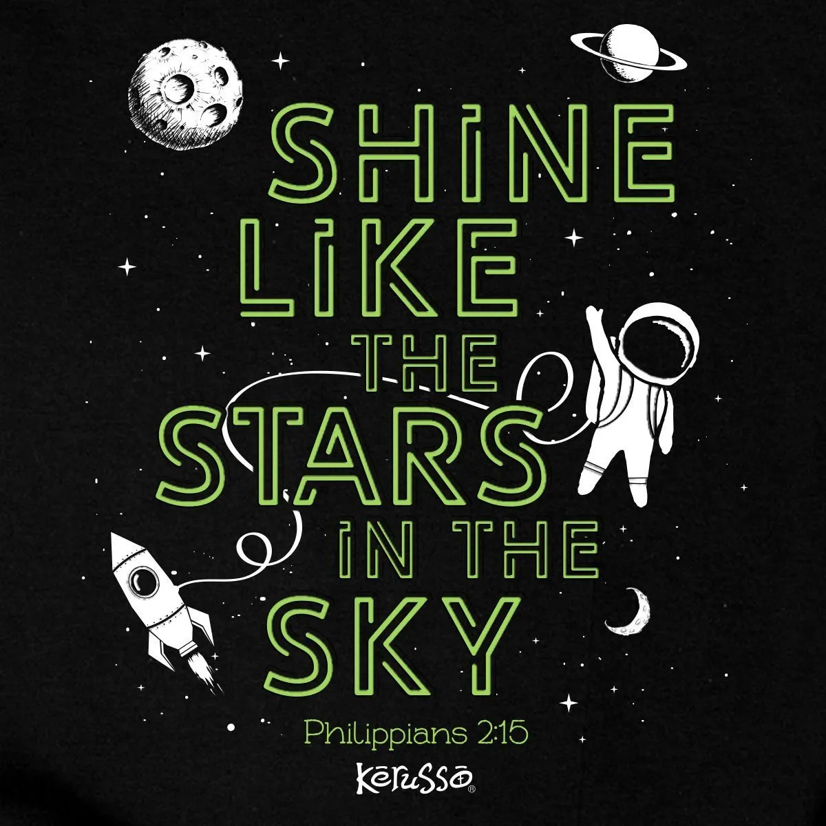Kerusso Kidz Christian T-Shirt Shine Like A Star