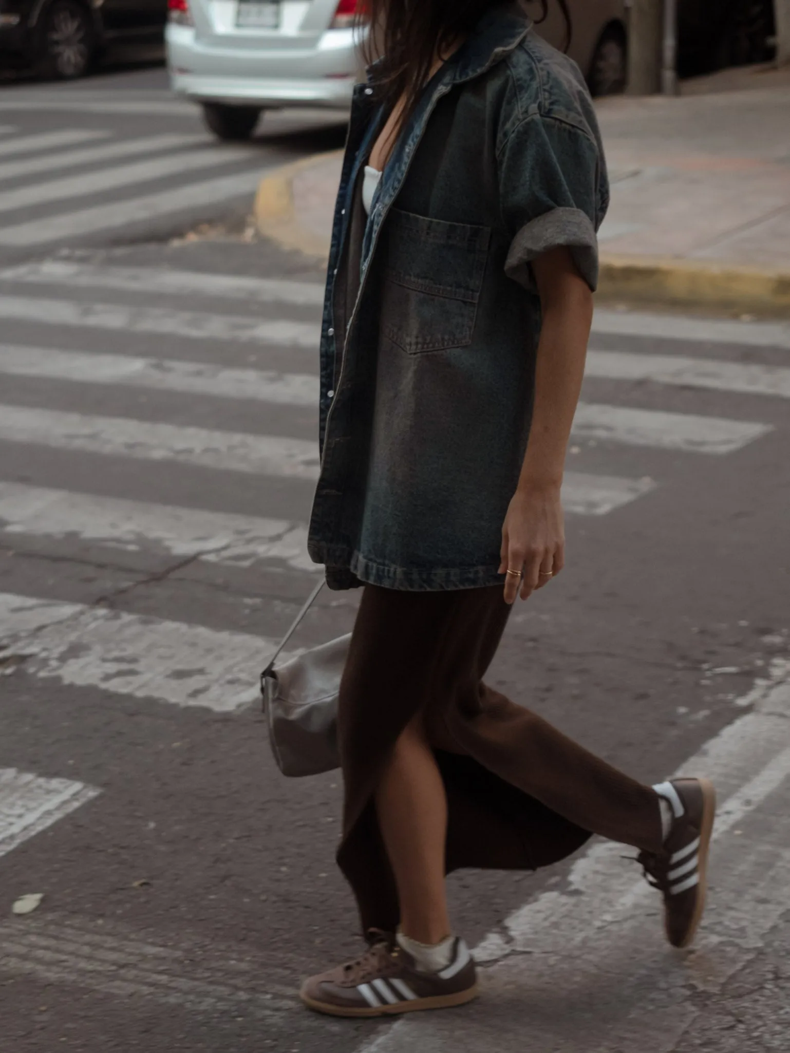 KNIT LONG SKIRT - ESPRESSO