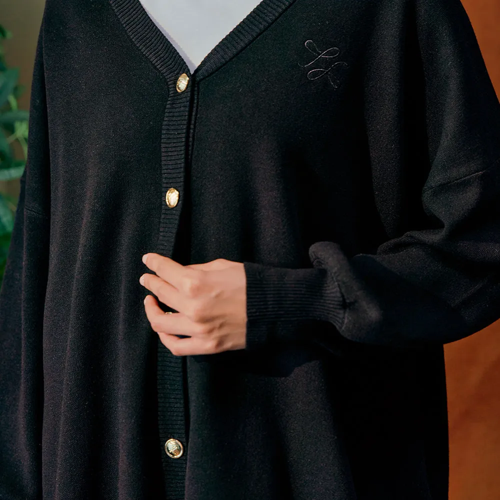 Knitted Cardigan - Black