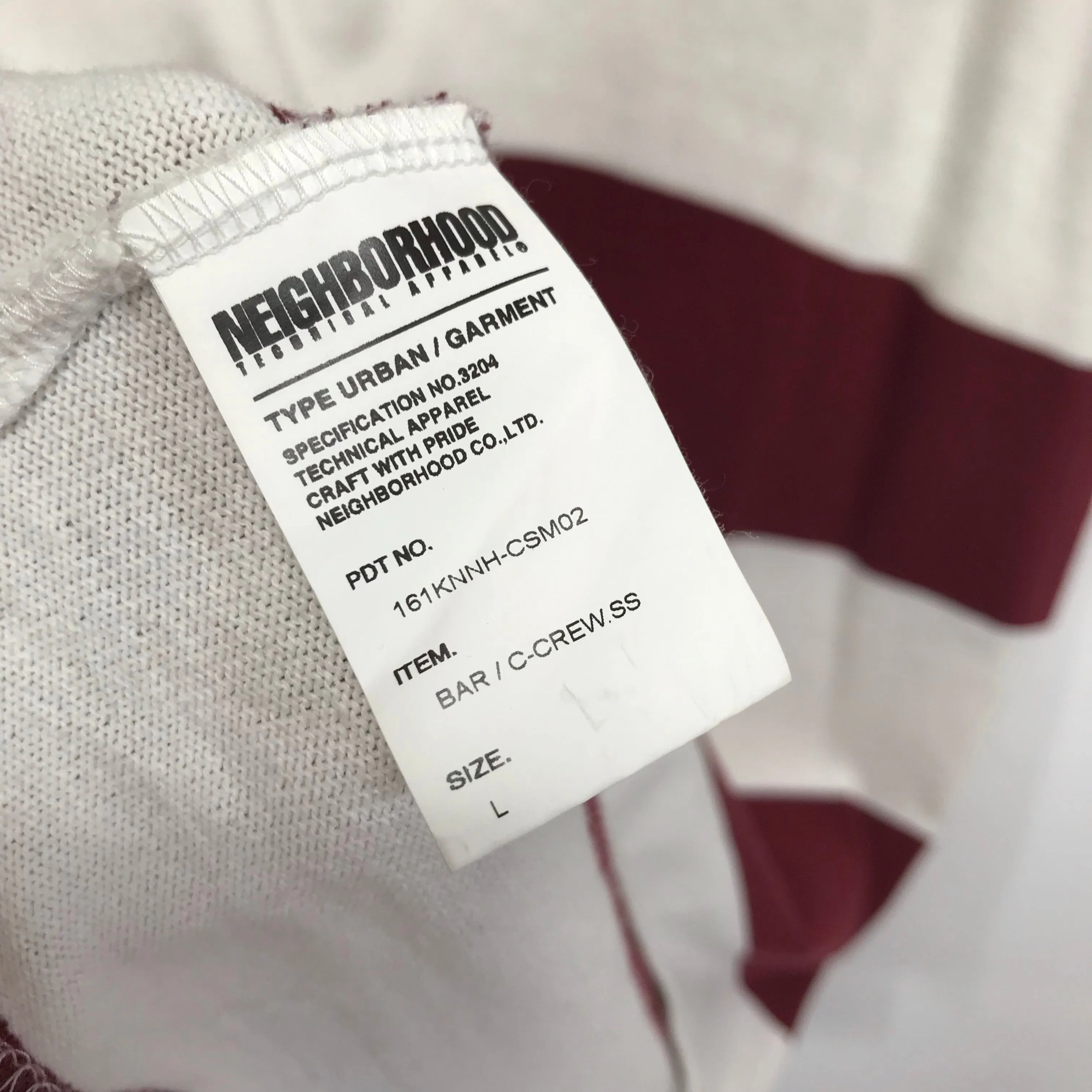 [L] Neighborhood Bar Border Crew S/S Tee