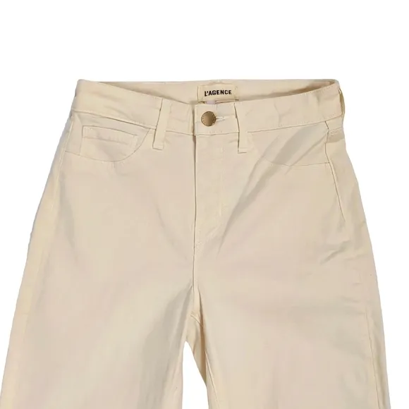 L'agence Margot Skinny High Rise Vintage White Jeans.