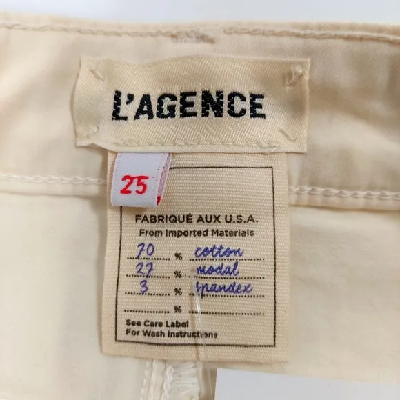 L'agence Margot Skinny High Rise Vintage White Jeans.