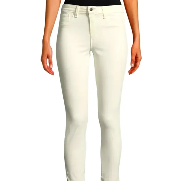 L'agence Margot Skinny High Rise Vintage White Jeans.