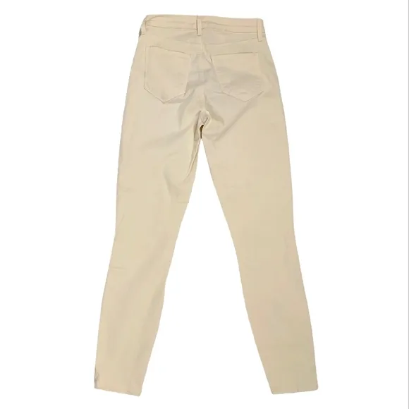 L'agence Margot Skinny High Rise Vintage White Jeans.
